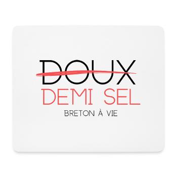 doux demi sel breton - Tapis de souris (format paysage) - blanc - Devant