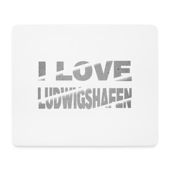 Ludwigshafen Germany City Font I Love - Mouse Pad (horizontal) - white - Front
