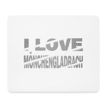 Mönchengladbach Deutschland Stadt Schrift I Love - Mousepad (Querformat) - Weiß - Vorne