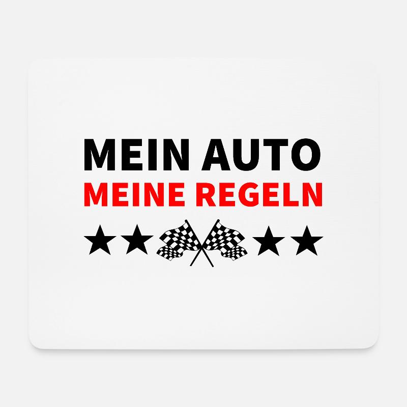 Auto - Mousepad (Querformat) - Weiß