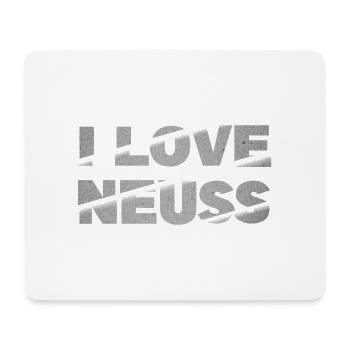Neuss Allemagne City Font Skyline J’aime - Tapis de souris (format paysage) - blanc - Devant