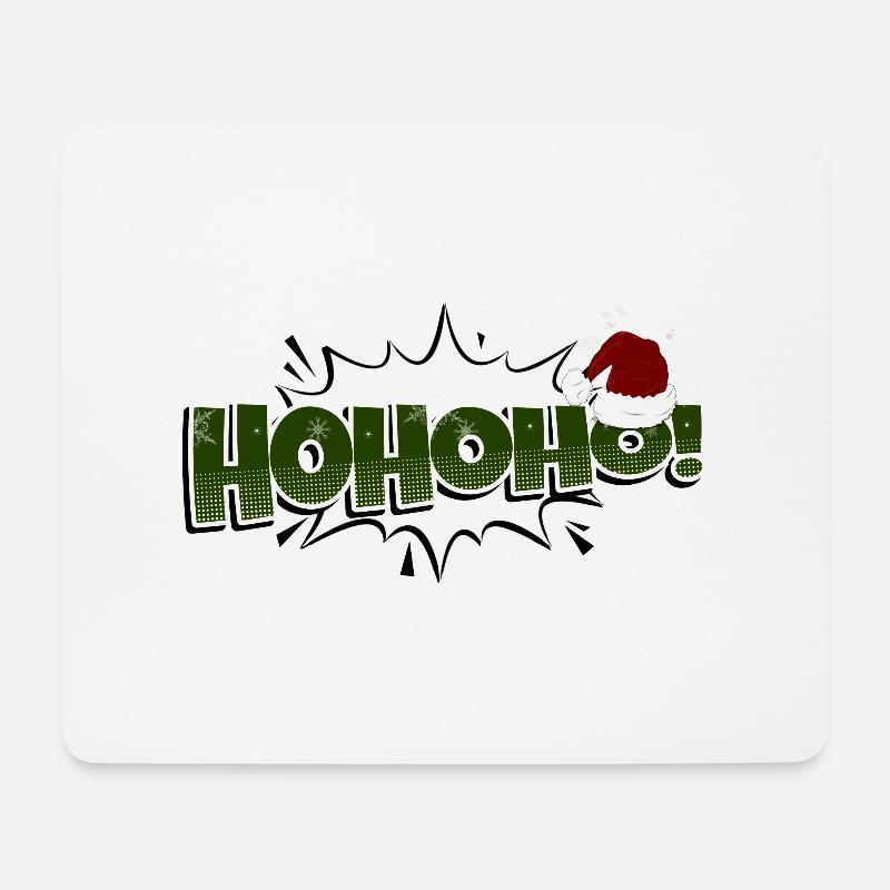 HoHoHo! Comic Style Bubble Graffiti Schriftzug - Mousepad (Querformat) - Weiß