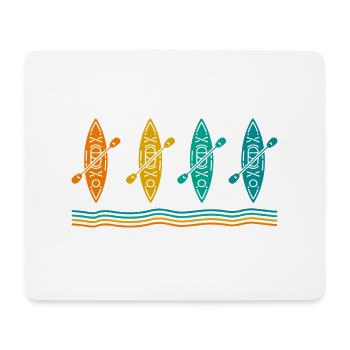 Retro Graphic Kayaking Kayak Canoe Rowing Rower Pa - Mousepad (Querformat) - Weiß - Vorne