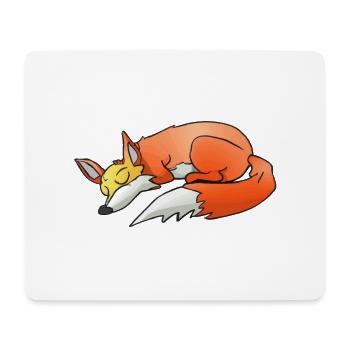 Schlafender Fuchs Schlafshirt Fuchs Liebhaber - Mousepad (Querformat) - Weiß - Vorne