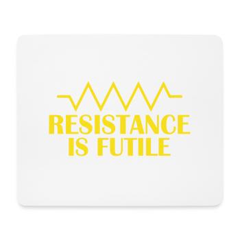 La résistance est futile Opérateur radioamateur - Tapis de souris (format paysage) - blanc - Devant