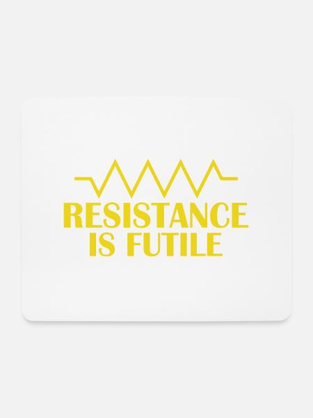 Resistance is futile Amateur Radio Operator - Mousepad (Querformat) - Weiß