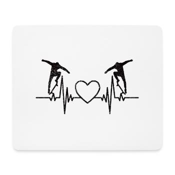 Skateboard Skaten Skateboarding Skaterin Longboard - Mousepad (Querformat) - Weiß - Vorne