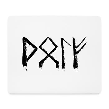 Wolf Runensprache - Mousepad (Querformat) - Weiß - Vorne
