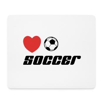 I Love Soccer - Mouse Pad (horizontal) - white - Front