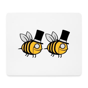 Team Cylinder Hat Bees - Tapis de souris (format paysage) - blanc - Devant