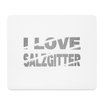 Salzgitter Deutschland Stadt Schrift I Love - Mousepad (Querformat) - Weiß - Vorne