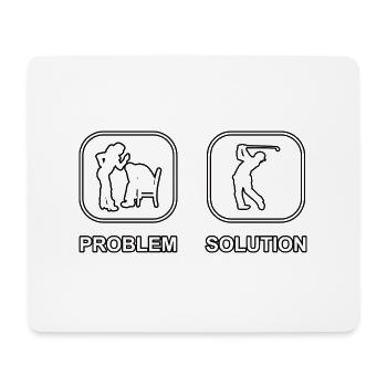 Golf Golfspielerin Golfschläger Spruch Golfball - Mousepad (Querformat) - Weiß - Vorne