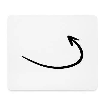 Arrow drawing sketch black - Mouse Pad (horizontal) - white - Front