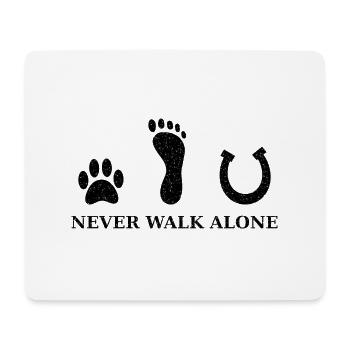 Never walk alone schwarz - Mousepad (Querformat) - Weiß - Vorne