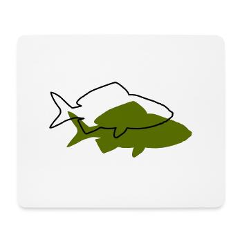 Poisson rouge - Tapis de souris (format paysage) - blanc - Devant