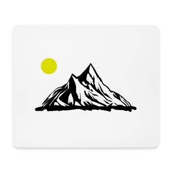 Mountains - Mouse Pad (horizontal) - white - Front