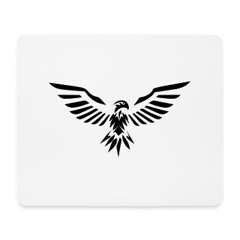 stilisierter Adler, der seine Flügel vorne öffnet - Mousepad (Querformat) - Weiß - Vorne