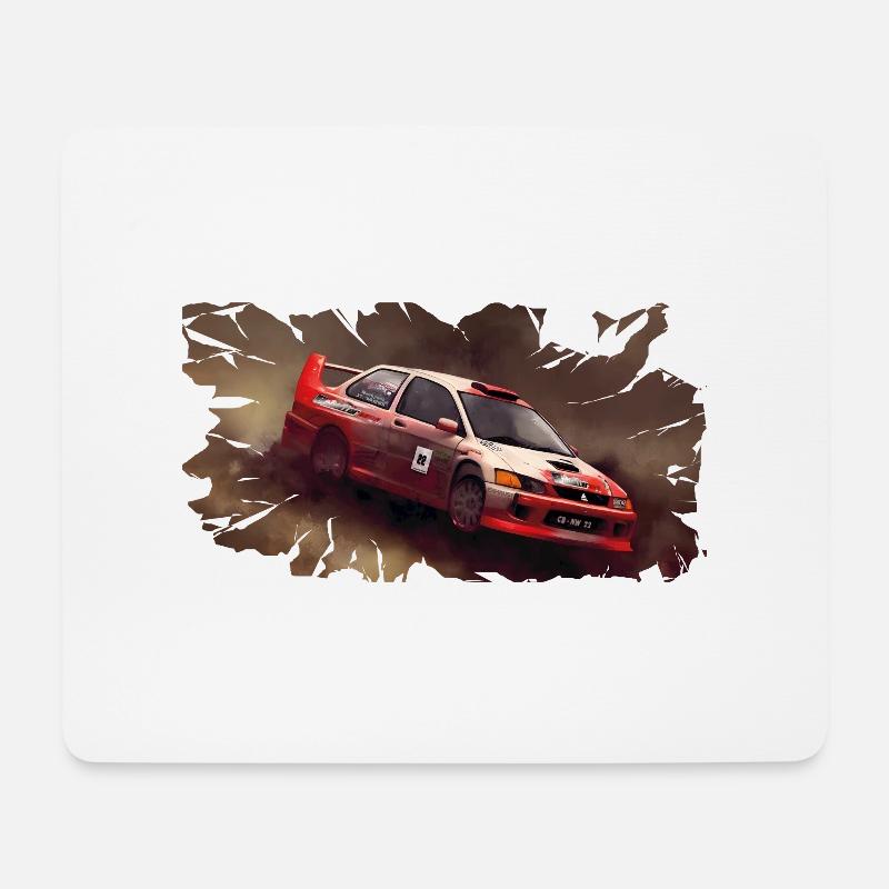 Rally - Evolution - Mousepad (Querformat) - Weiß