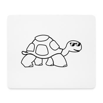 Tortue fraîche - Tapis de souris (format paysage) - blanc - Devant