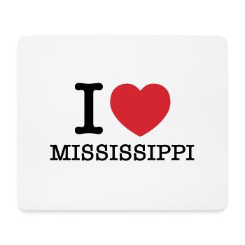 Ich liebe Mississippi | I Heart Mississippi - Mousepad (Querformat) - Weiß - Vorne