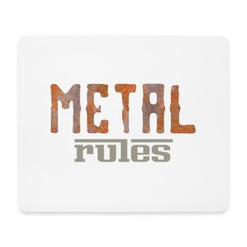 metal rules - Mousepad (Querformat) - Weiß - Vorne