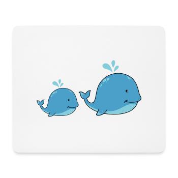 Sweet whales - Mouse Pad (horizontal) - white - Front