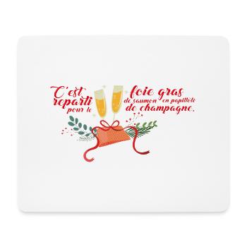 C'est foie gras saumon reparti - Tapis de souris (format paysage) - blanc - Devant