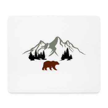 Bear Mountains Nature - Mouse Pad (horizontal) - white - Front