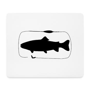 Trout Sbirolino assembly with bee maggot - Mouse Pad (horizontal) - white - Front