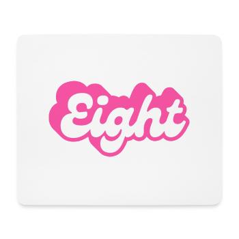 Eight birthday - 8th birthday retro pink - Mouse Pad (horizontal) - white - Front