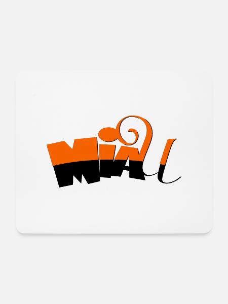 Miau - Mousepad (Querformat) - Weiß
