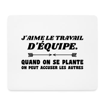 travail d'équipe - Tapis de souris (format paysage) - blanc - Devant