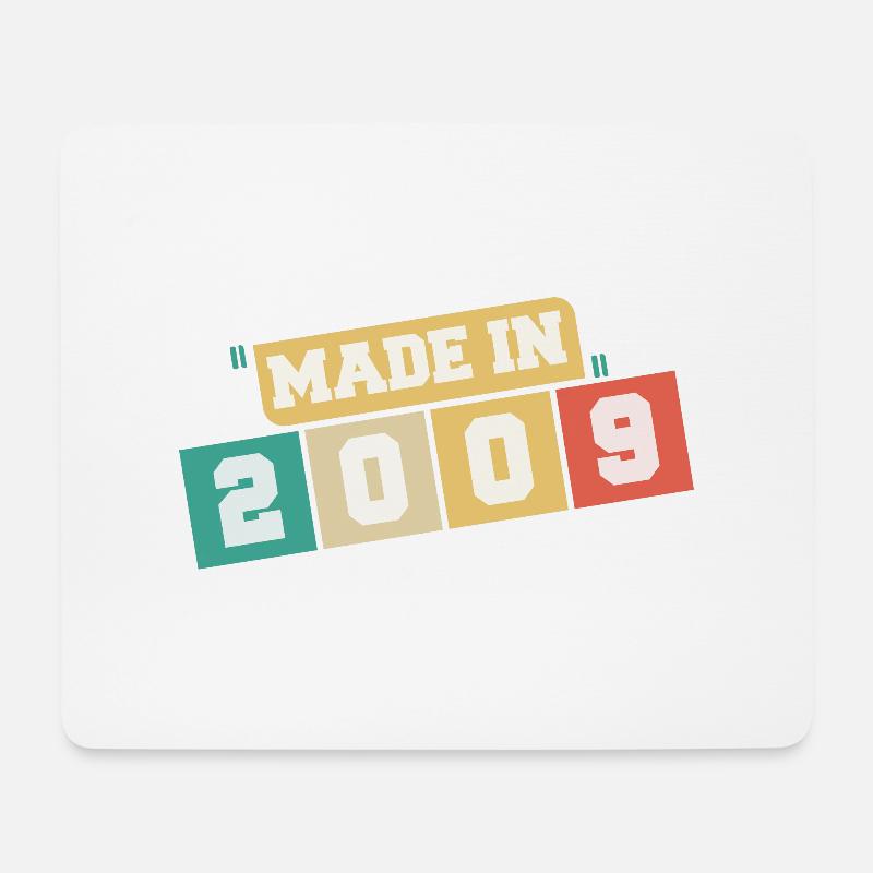 2009 Geburtstag 2009 Jahrgang 2009 Geburtstag - Mousepad (Querformat) - Weiß