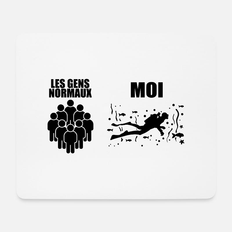 Tauchen | Taucher-Geschenk - Mousepad (Querformat) - Weiß
