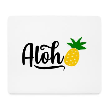 Aloha Ananas - Mousepad (Querformat) - Weiß - Vorne