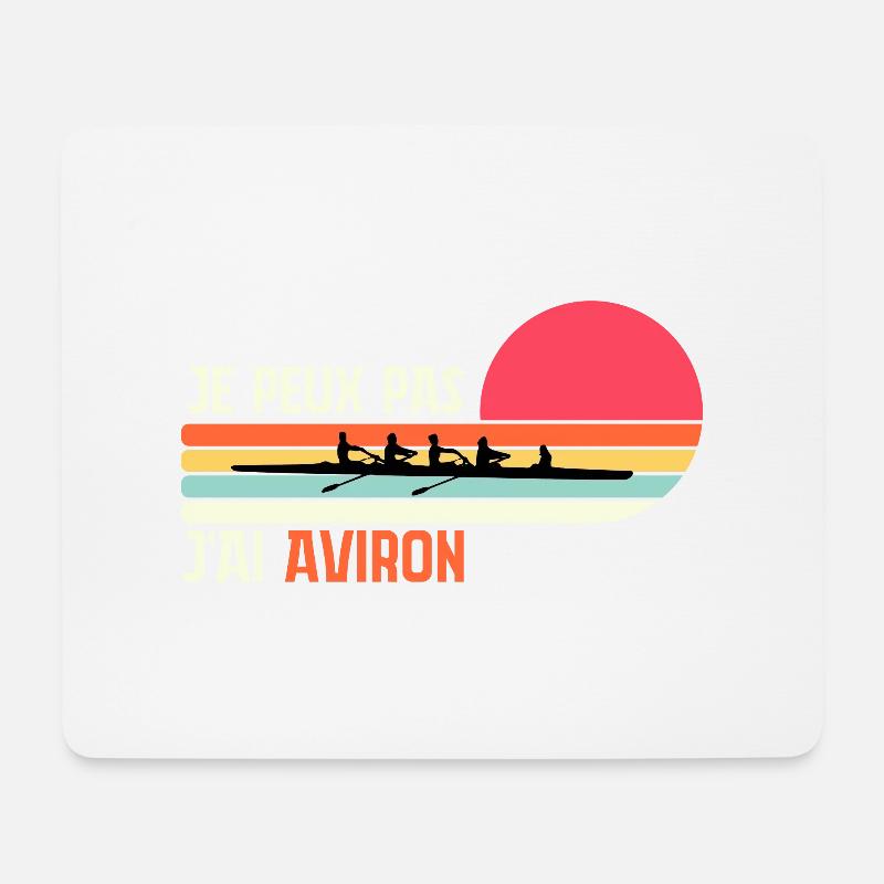 Ich kann nicht Ich Rudern Geschenk Geburtstag Humor - Mousepad (Querformat) - Weiß