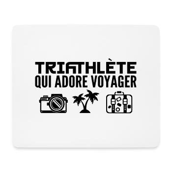 Voyageurs & Triathlètes : Passion & Découverte - Tapis de souris (format paysage) - blanc - Devant