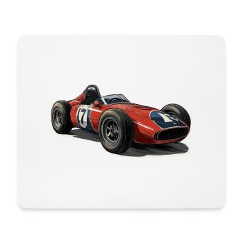 Oldtimer-Rennwagen - Mousepad (Querformat) - Weiß - Vorne