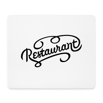 Schriftzug Restaurant - Mousepad (Querformat) - Weiß - Vorne