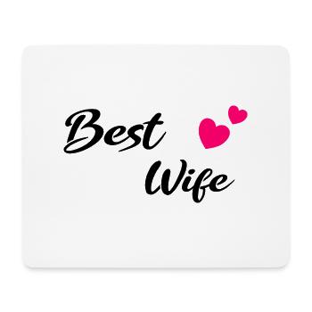 Meilleure Femme noir - Tapis de souris (format paysage) - blanc - Devant