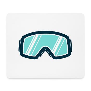Lunettes de ski - Tapis de souris (format paysage) - blanc - Devant