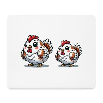 Hühner - Mousepad (Querformat) - Weiß - Vorne