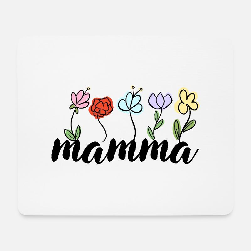 Mamma - Blumen Muttertag Mutter - Mousepad (Querformat) - Weiß