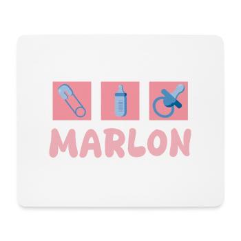 Sucette Marlon - Tapis de souris (format paysage) - blanc - Devant