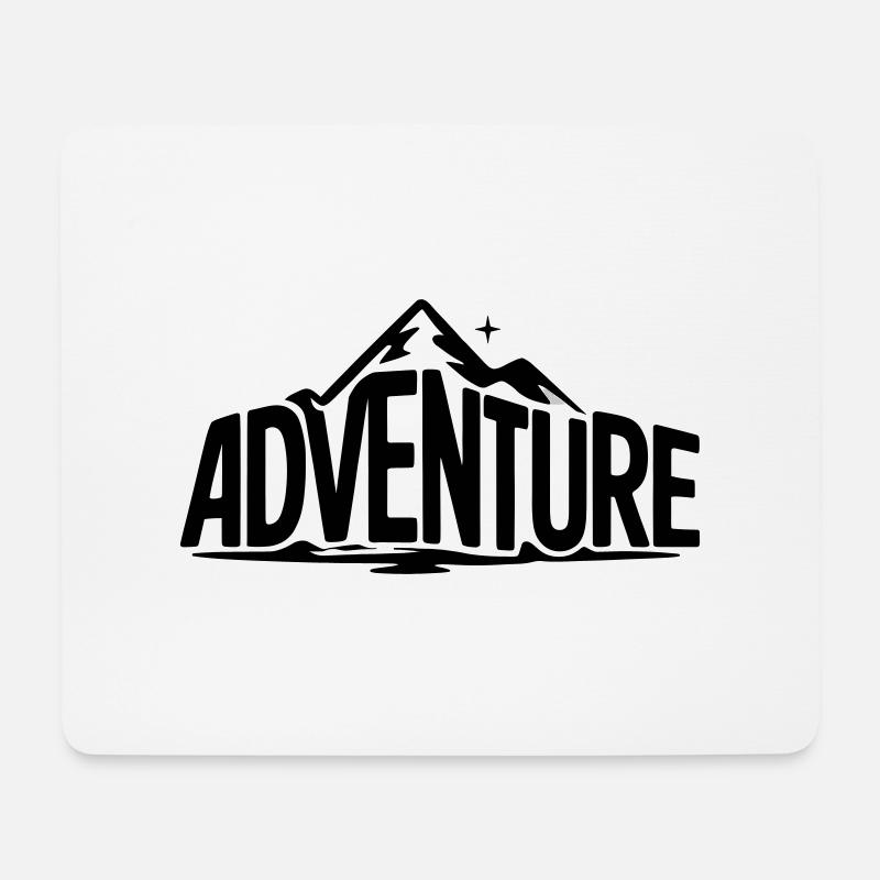 🏔 ADVENTURE – Hörst du den Ruf der Berge? - Mousepad (Querformat) - Weiß
