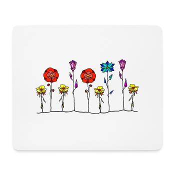 Blumen - Mousepad (Querformat) - Weiß - Vorne
