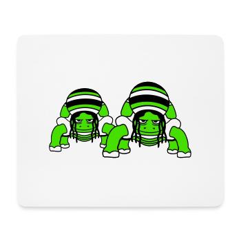 2 Turtles Reggae Music Rasta Team Jamaica Fun - Mouse Pad (horizontal) - white - Front