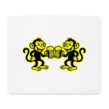 Beer Monkey Funny - Mouse Pad (horizontal) - white - Front
