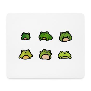 Entzückende Cartoon-Frösche - Mousepad (Querformat) - Weiß - Vorne
