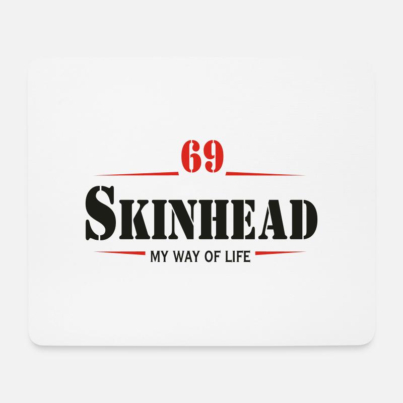 Working Class Skinhead Oi! Antiracist Bootboys My - Mouse Pad (horizontal) - white